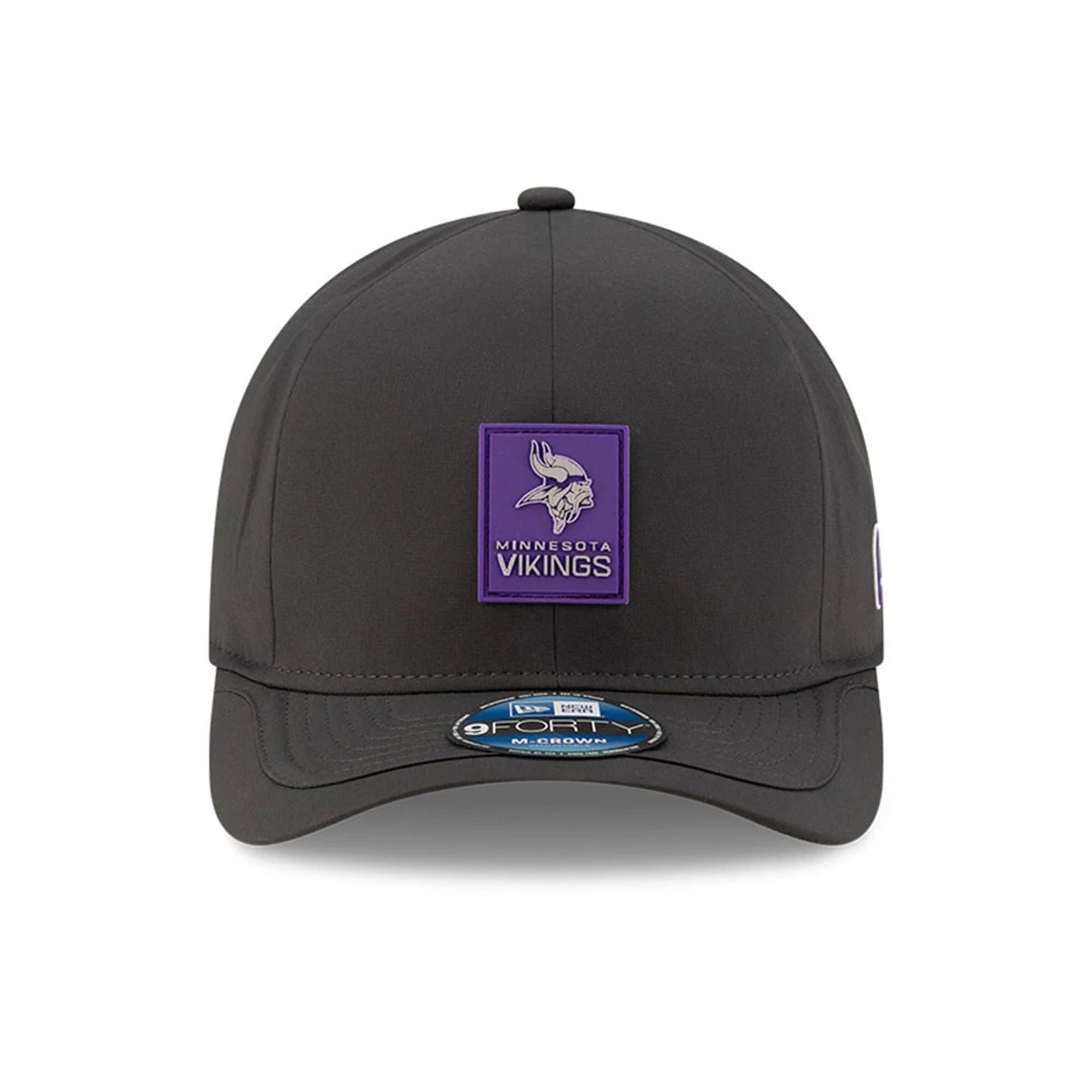 This is a Minnesota Vikings NFL Sideline 2025 Charcoal 9FORTY M-Crown Adjustable Cap 3