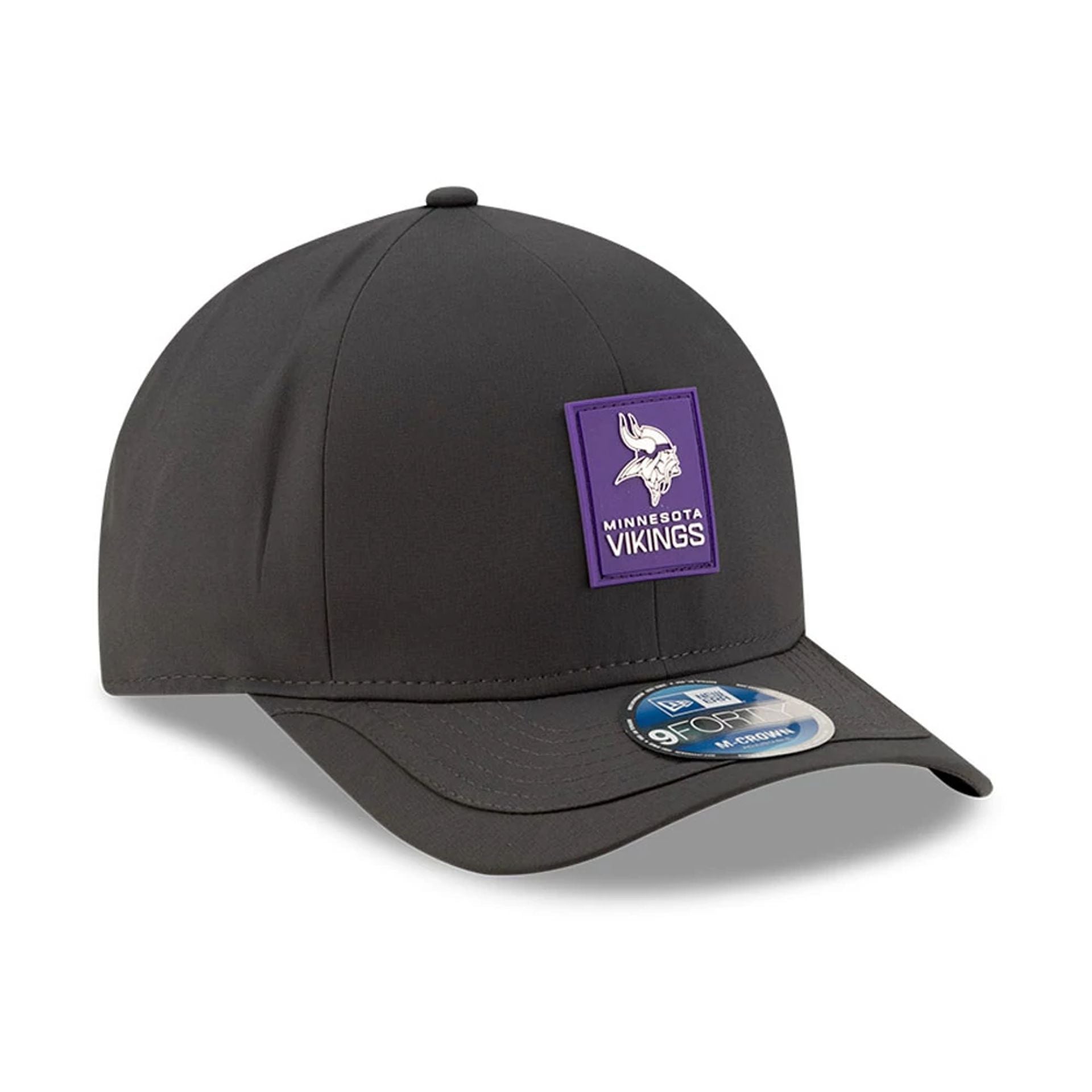 This is a Minnesota Vikings NFL Sideline 2025 Charcoal 9FORTY M-Crown Adjustable Cap 4