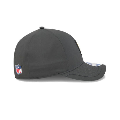 This is a Pittsburgh Steelers NFL Sideline 2025 Charcoal 9FORTY M-Crown Adjustable Cap 6