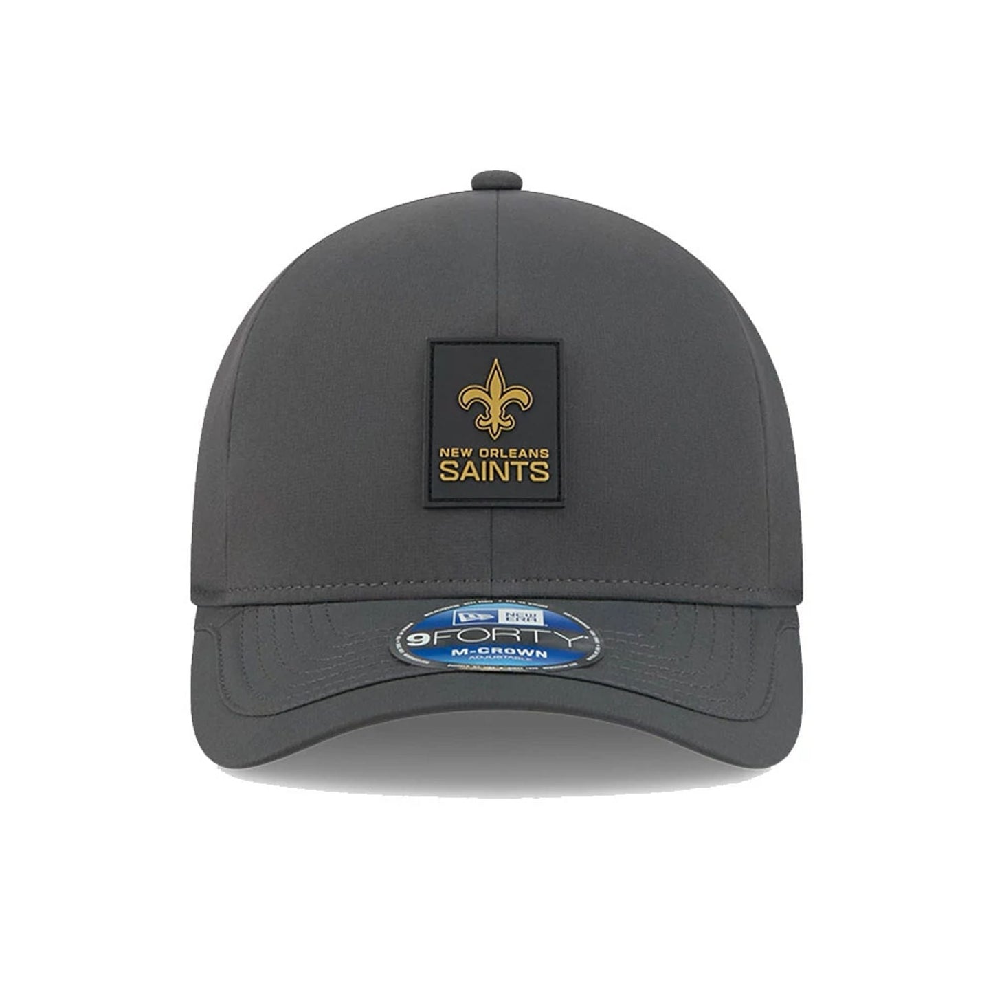 This is a New Orleans Saints NFL Sideline 2025 Charcoal 9FORTY M-Crown Adjustable Cap 3