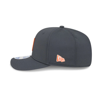 This is a Denver Broncos NFL Sideline 2025 Charcoal 9SEVENTY Stretch Snap Adjustable Cap 6