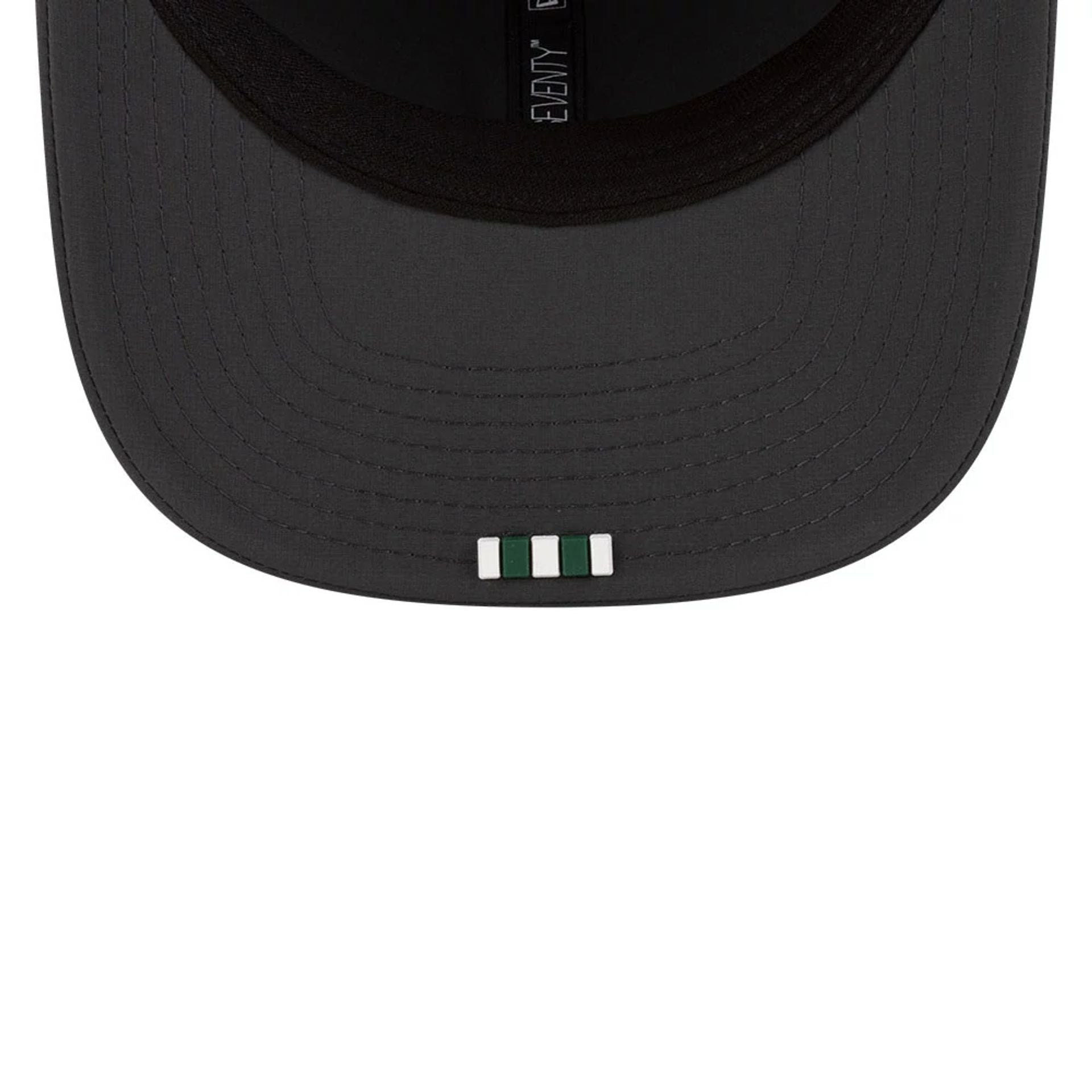 This is a New York Jets NFL Sideline 2025 Charcoal 9SEVENTY Stretch Snap Adjustable Cap 2