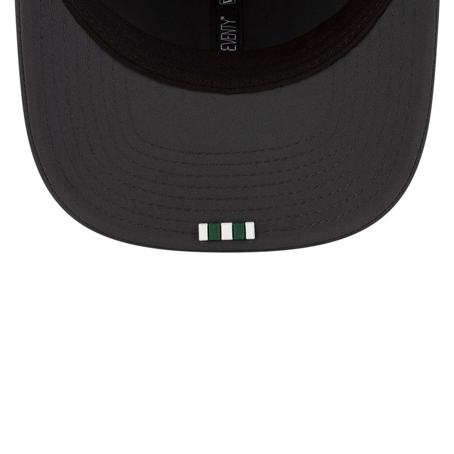 This is a New York Jets NFL Sideline 2025 Charcoal 9SEVENTY Stretch Snap Adjustable Cap 2