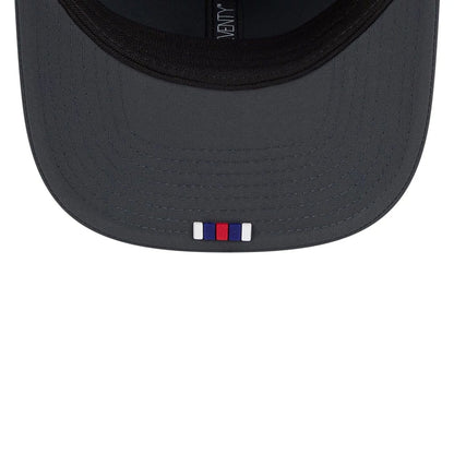 This is a Official Logo NFL Sideline 2025 Charcoal 9SEVENTY Stretch Snap Adjustable Cap 2