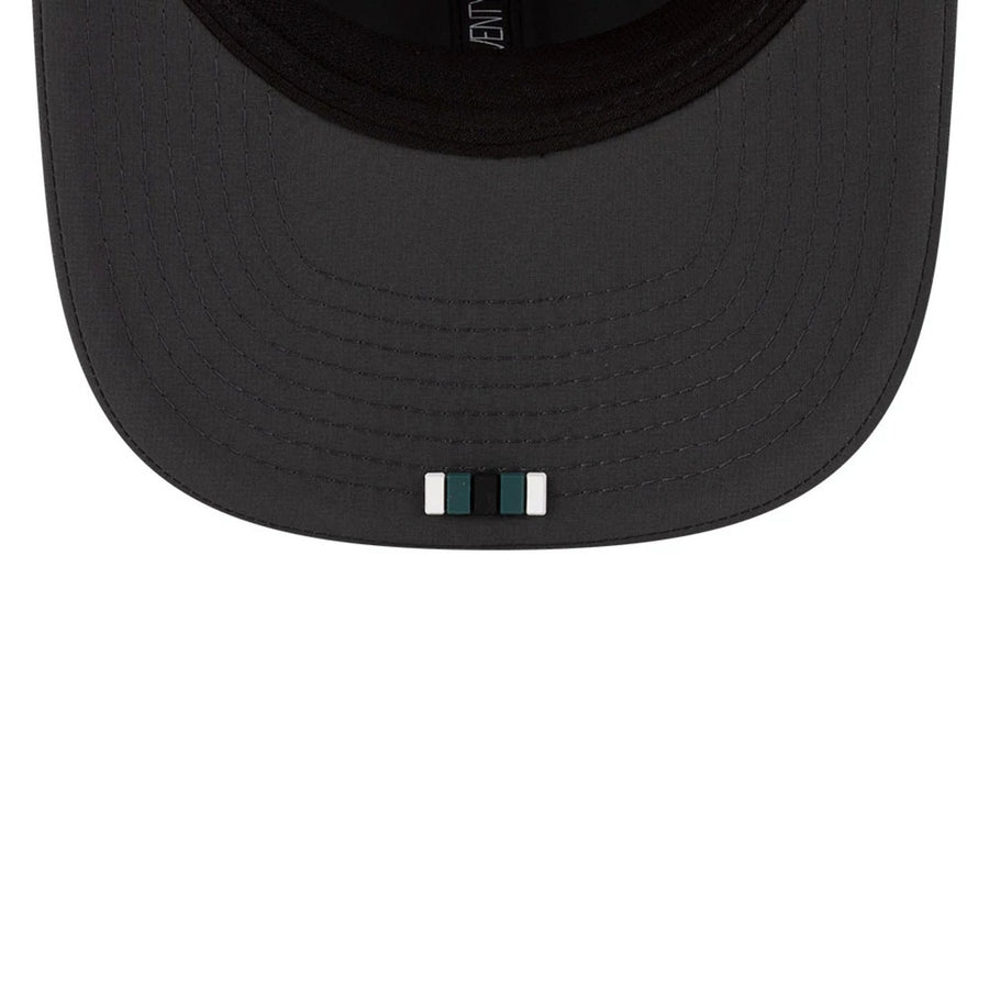 This is a Philadelphia Eagles NFL Sideline 2025 Charcoal 9SEVENTY Stretch Snap Adjustable Cap 2