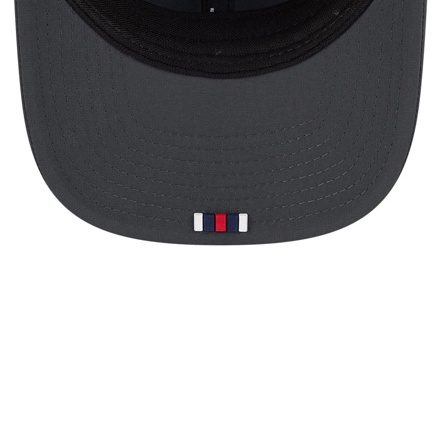 This is a New England Patriots NFL Sideline 2025 Charcoal 9SEVENTY Stretch Snap Adjustable Cap 2