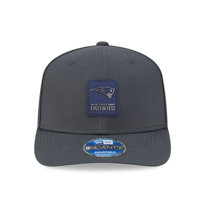 This is a New England Patriots NFL Sideline 2025 Charcoal 9SEVENTY Stretch Snap Adjustable Cap 3