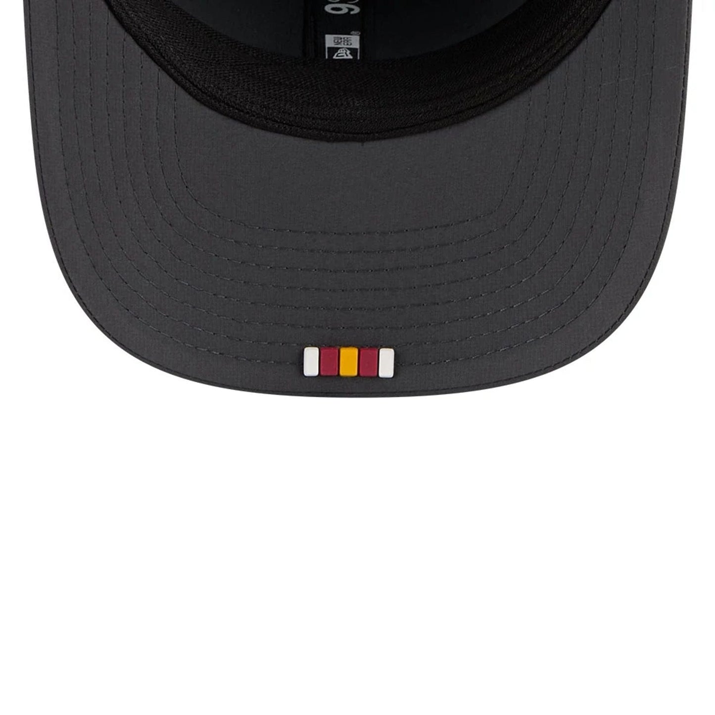 This is a Washington Commanders NFL Sideline 2025 Charcoal 9SEVENTY Stretch Snap Adjustable Cap 2