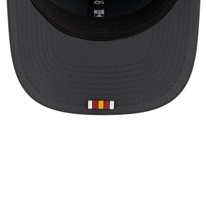 This is a Washington Commanders NFL Sideline 2025 Charcoal 9SEVENTY Stretch Snap Adjustable Cap 2