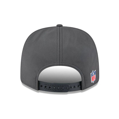 This is a Washington Commanders NFL Sideline 2025 Charcoal 9SEVENTY Stretch Snap Adjustable Cap 7