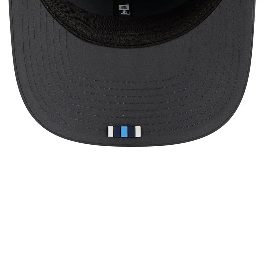 This is a Tennessee Titans NFL Sideline 2025 Charcoal 9SEVENTY Stretch Snap Adjustable Cap 2