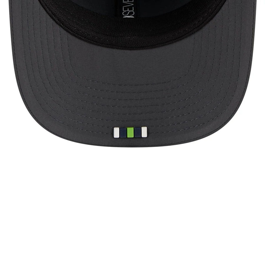 This is a Seattle Seahawks NFL Sideline 2025 Charcoal 9SEVENTY Stretch Snap Adjustable Cap 2