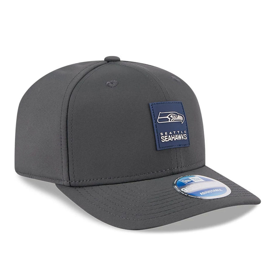 This is a Seattle Seahawks NFL Sideline 2025 Charcoal 9SEVENTY Stretch Snap Adjustable Cap 4