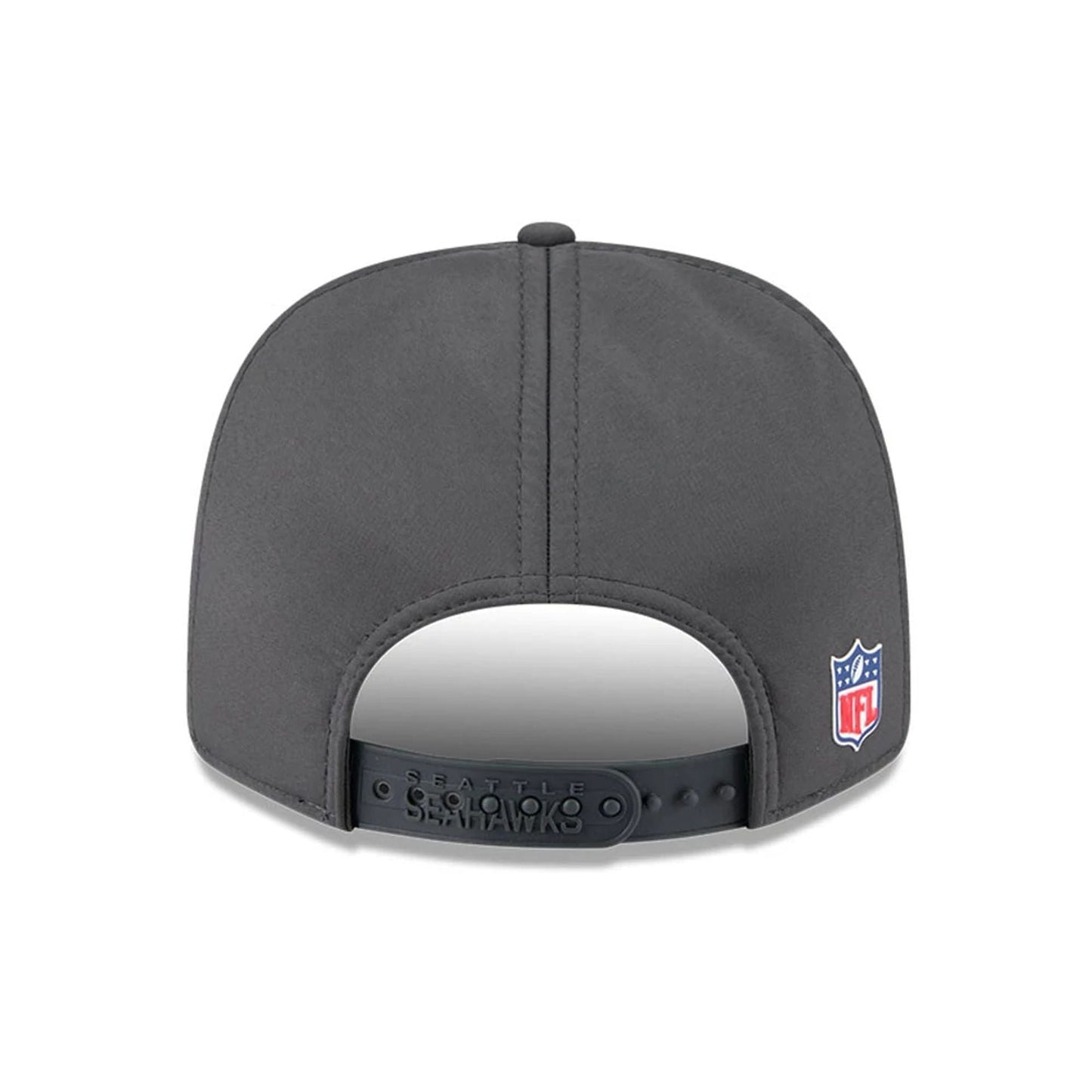 This is a Seattle Seahawks NFL Sideline 2025 Charcoal 9SEVENTY Stretch Snap Adjustable Cap 7
