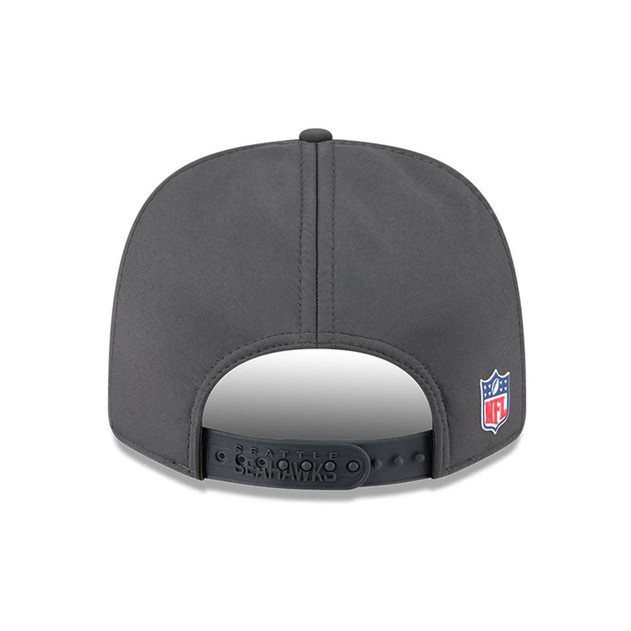 This is a Seattle Seahawks NFL Sideline 2025 Charcoal 9SEVENTY Stretch Snap Adjustable Cap 7