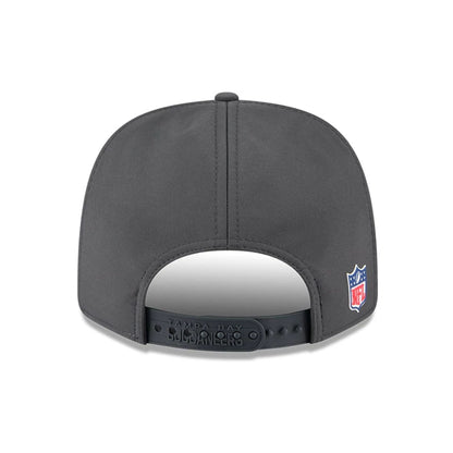 This is a Tampa Bay Buccaneers NFL Sideline 2025 Charcoal 9SEVENTY Stretch Snap Adjustable Cap 7