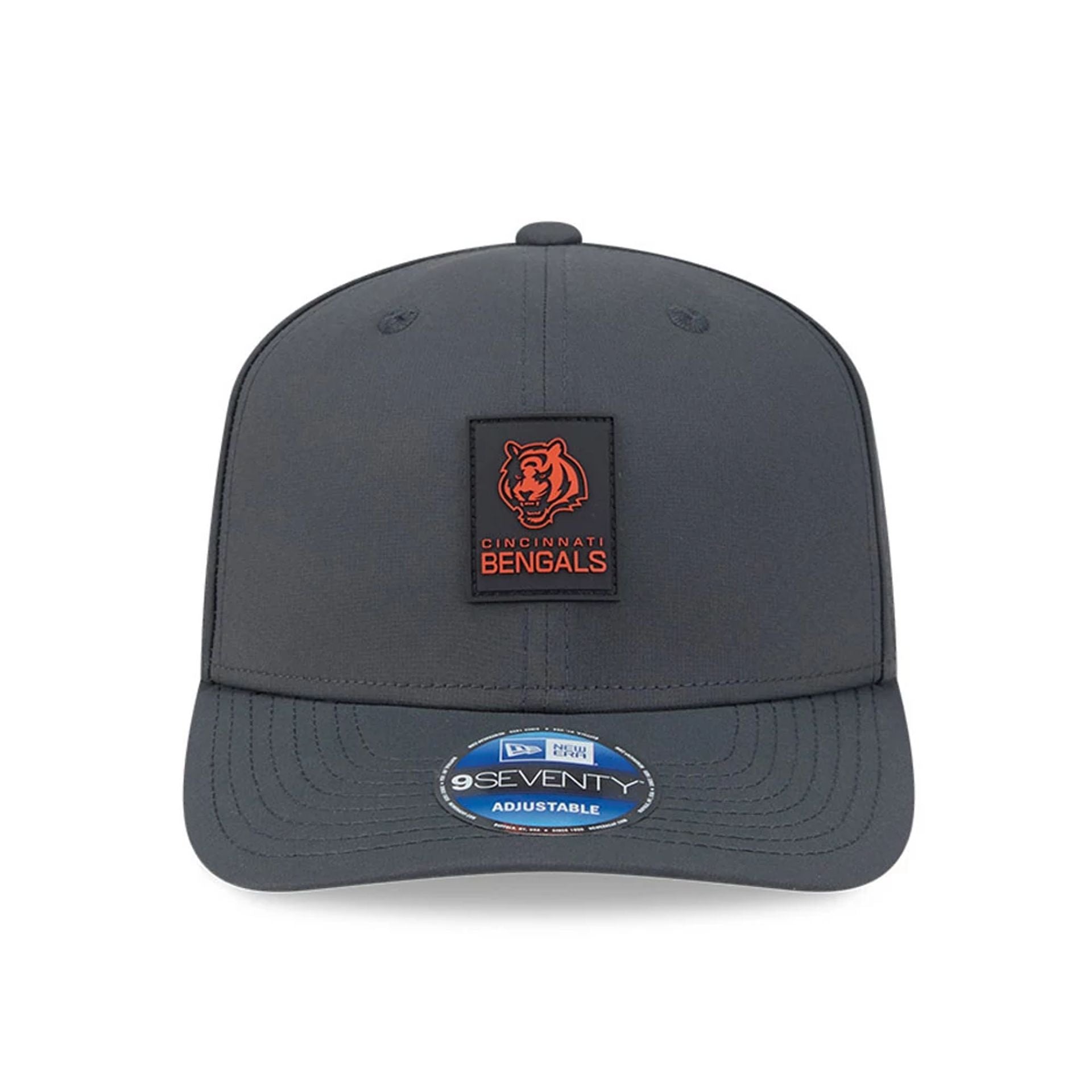 This is a Cincinnati Bengals NFL Sideline Charcoal 9SEVENTY Stretch Snap Adjustable Cap 3