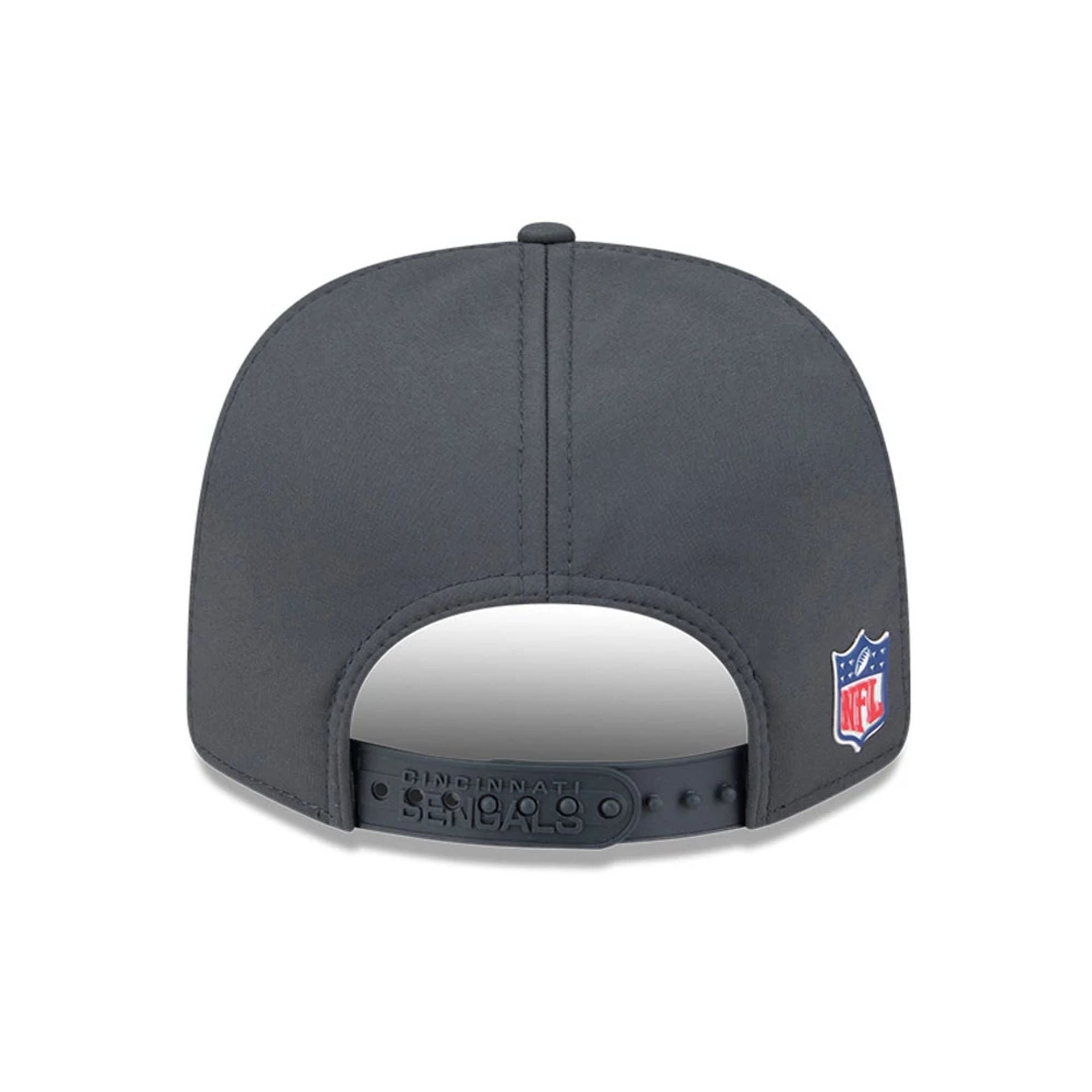 This is a Cincinnati Bengals NFL Sideline Charcoal 9SEVENTY Stretch Snap Adjustable Cap 5