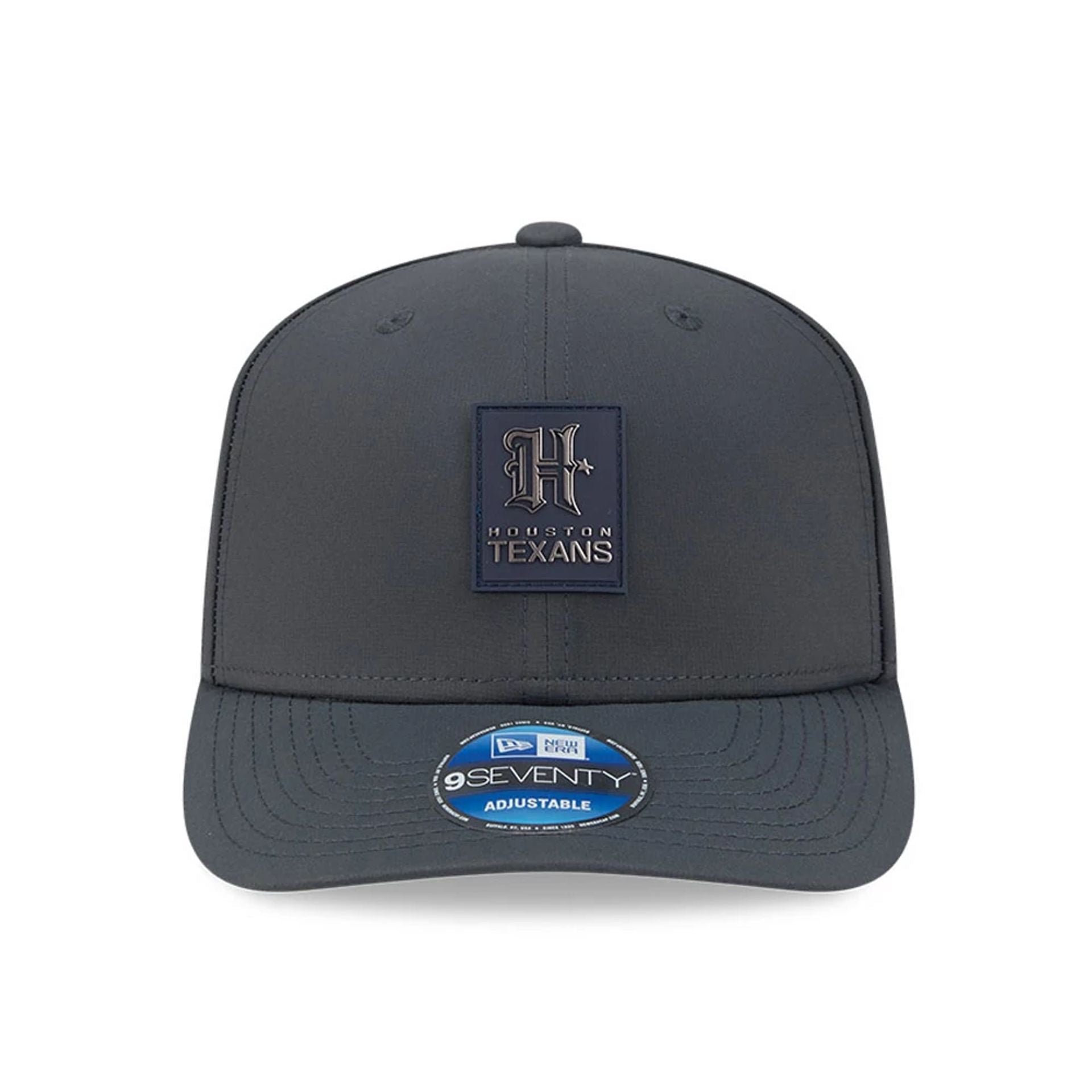 This is a Houston Texans NFL Sideline Charcoal 9SEVENTY Stretch Snap Adjustable Cap 3