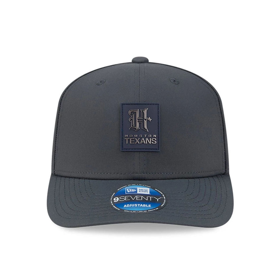 This is a Houston Texans NFL Sideline Charcoal 9SEVENTY Stretch Snap Adjustable Cap 3
