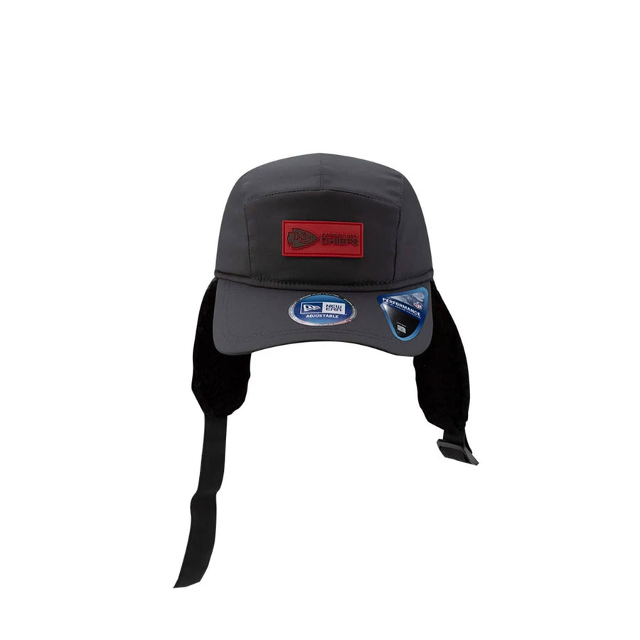 This is a Kansas City Chiefs NFL Sideline Charcoal Dogear Camper Adjustable Cap 8