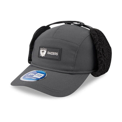 This is a Oakland Raiders NFL Sideline Charcoal Dogear Camper Adjustable Cap 1