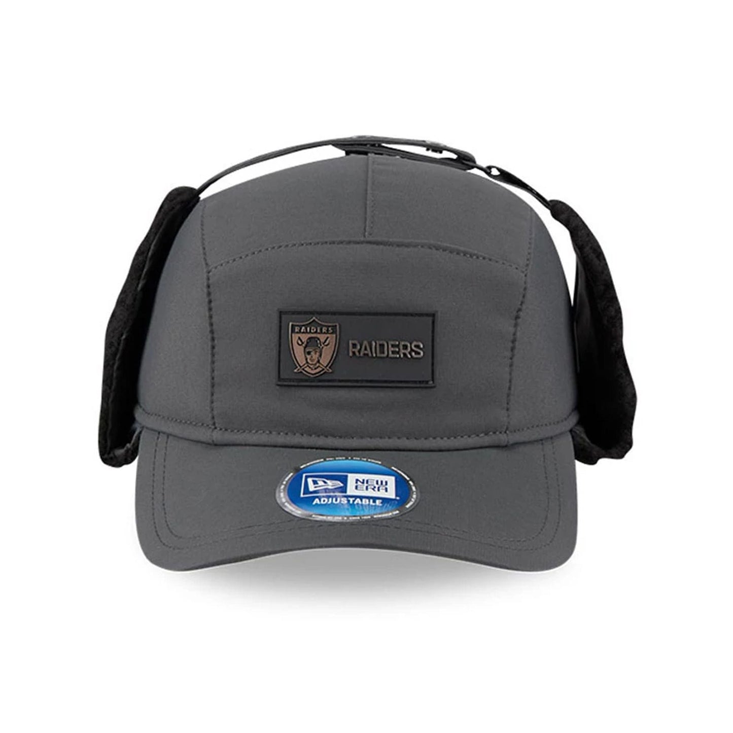 This is a Oakland Raiders NFL Sideline Charcoal Dogear Camper Adjustable Cap 2
