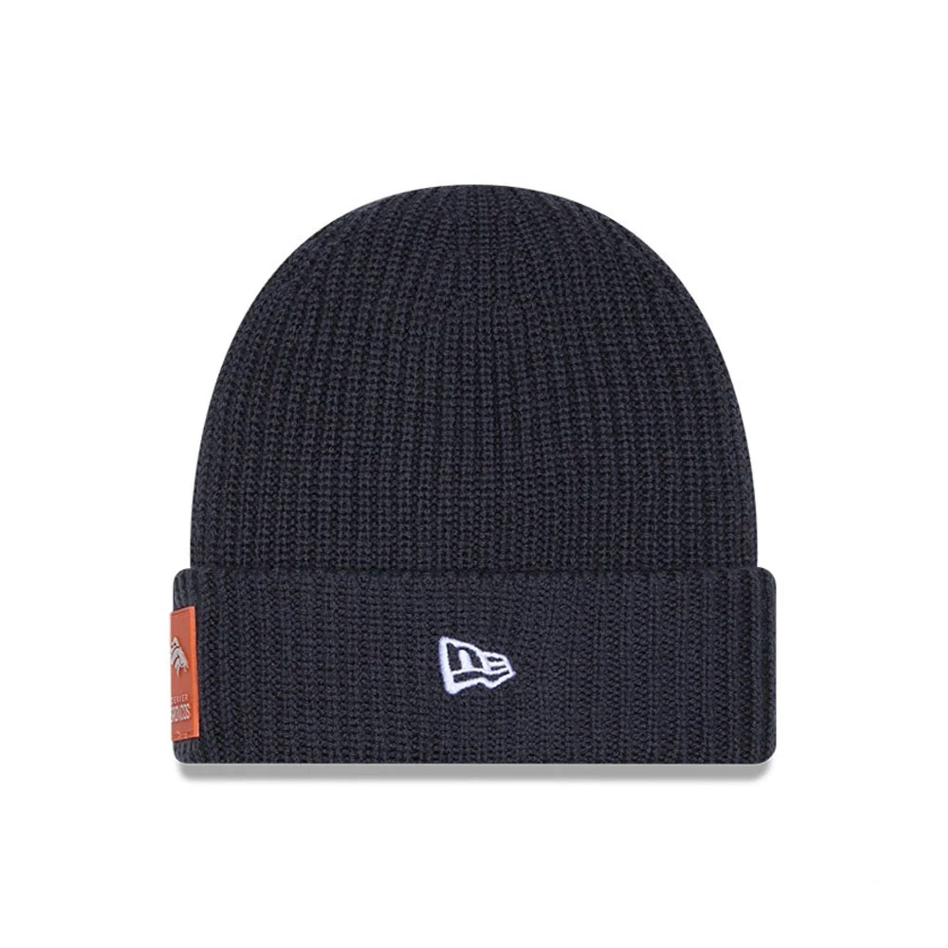 This is a Denver Broncos NFL Sideline 2025 Charcoal Cuff Knit Beanie Hat 2