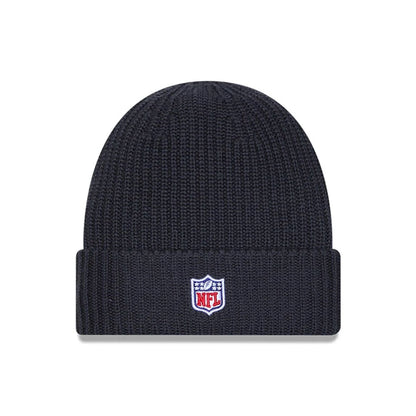 This is a Denver Broncos NFL Sideline 2025 Charcoal Cuff Knit Beanie Hat 3