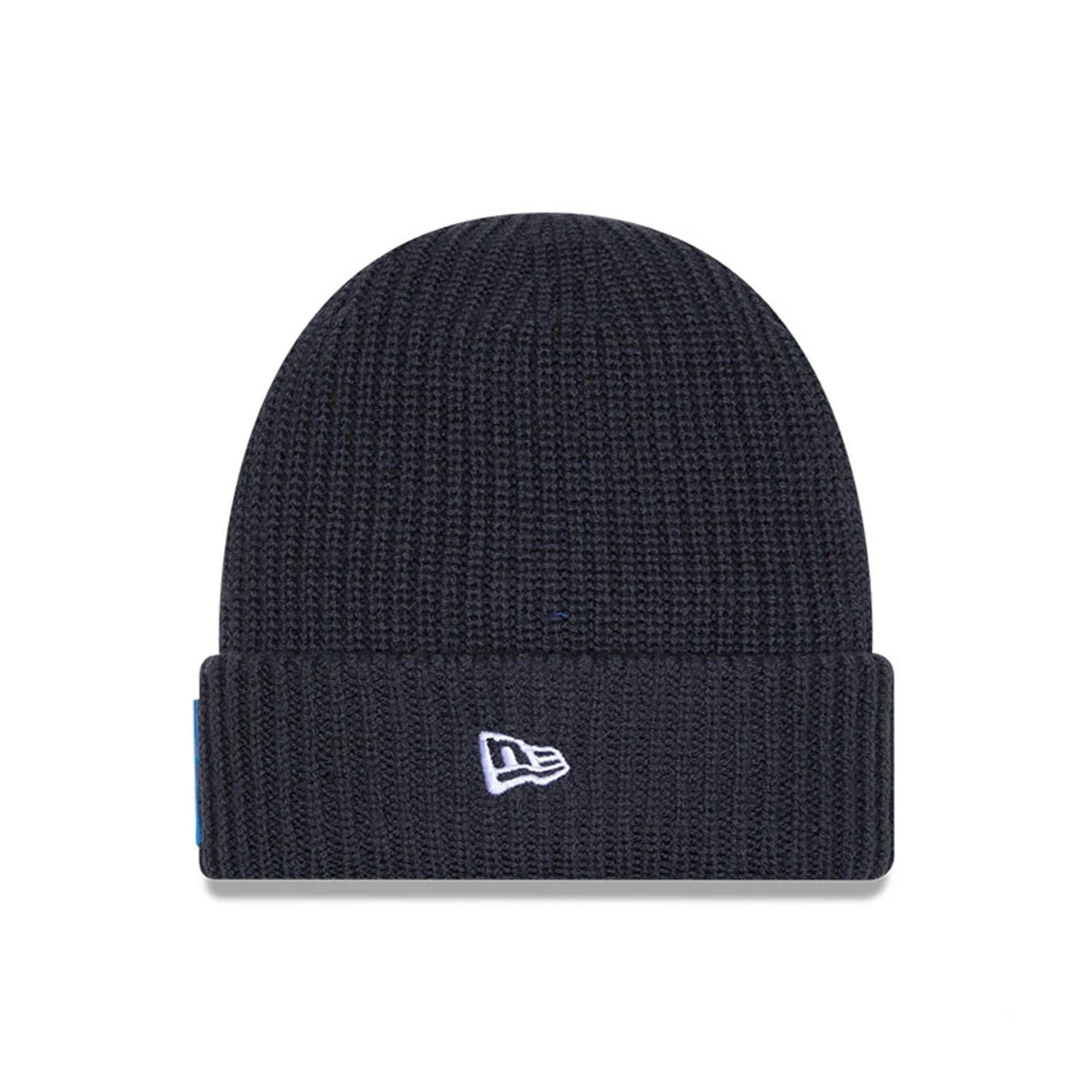 This is a Detroit Lions NFL Sideline 2025 Charcoal Cuff Knit Beanie Hat 2