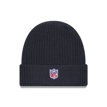 This is a New York Jets NFL Sideline 2025 Charcoal Cuff Knit Beanie Hat 3