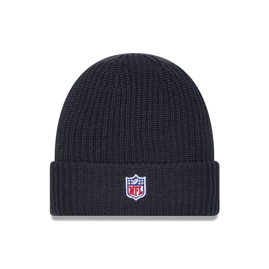 This is a Official Logo NFL Sideline 2025 Charcoal Cuff Knit Beanie Hat 3