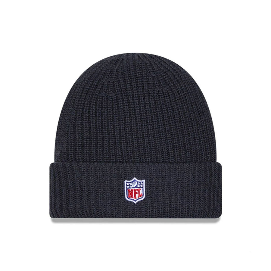 This is a Pittsburgh Steelers NFL Sideline 2025 Charcoal Cuff Knit Beanie Hat 3