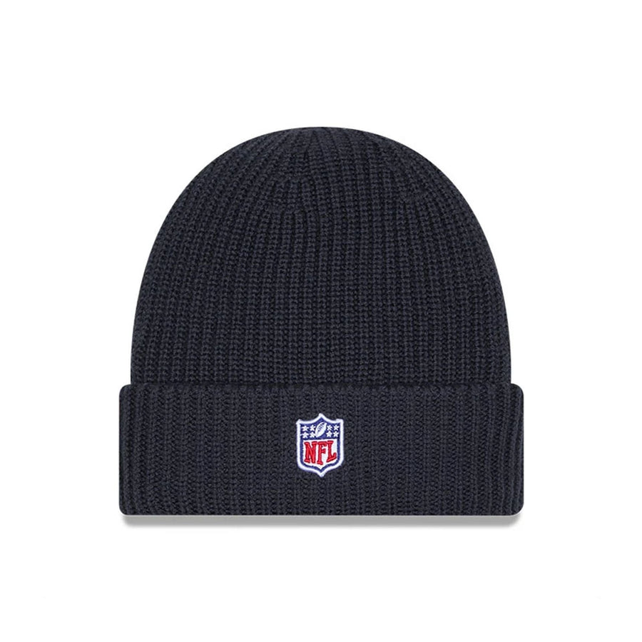 This is a Denver Broncos NFL Sideline Charcoal Cuff knit Beanie Hat 2
