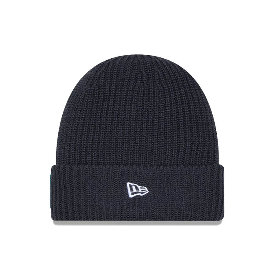 This is a Miami Dolphins NFL Sideline Charcoal Cuff knit Beanie Hat 2