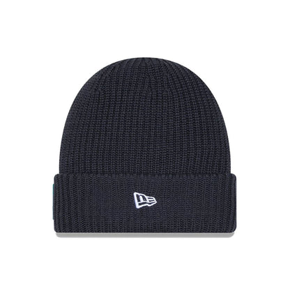 This is a Miami Dolphins NFL Sideline Charcoal Cuff knit Beanie Hat 2