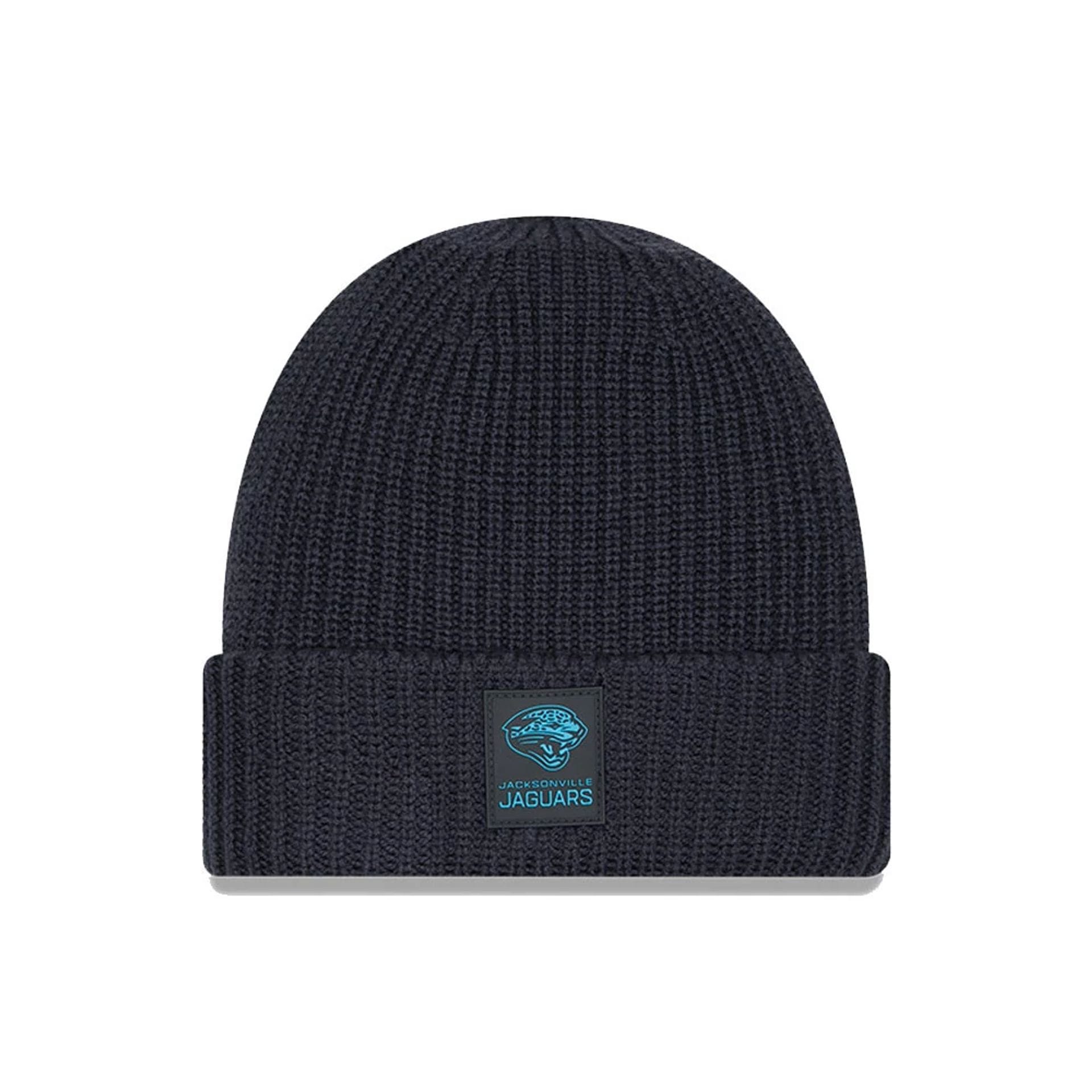 This is a Jacksonville Jaguars NFL Sideline Charcoal Cuff knit Beanie Hat 1