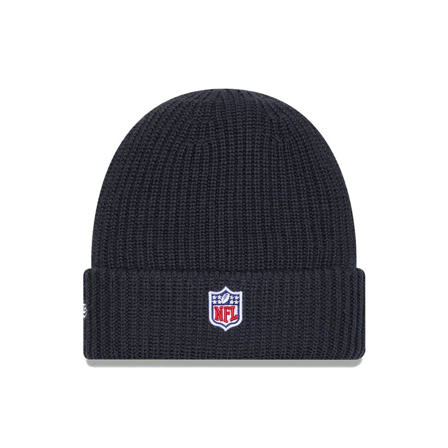 This is a New England Patriots NFL Sideline Charcoal Cuff knit Beanie Hat 3