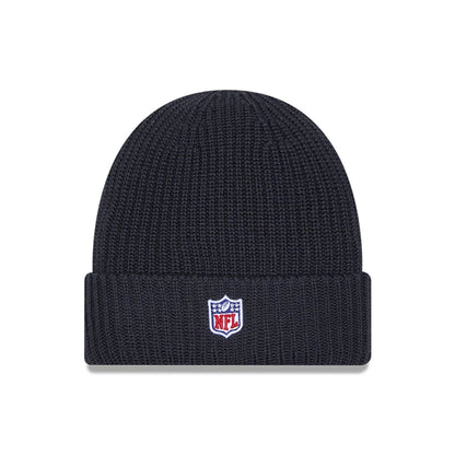 This is a New York Jets NFL Sideline Charcoal Cuff knit Beanie Hat 2