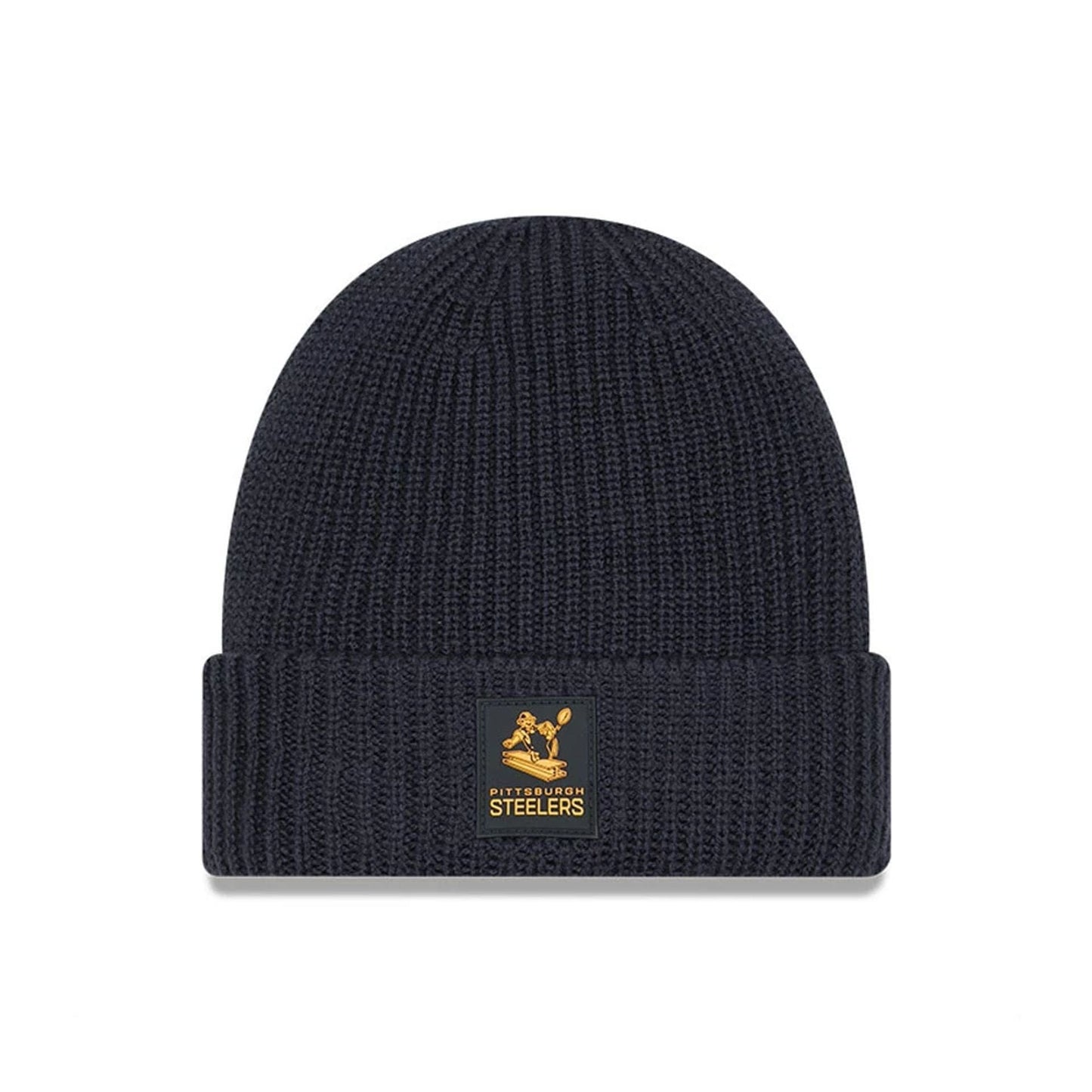 This is a Pittsburgh Steelers NFL Sideline Charcoal Cuff knit Beanie Hat 1