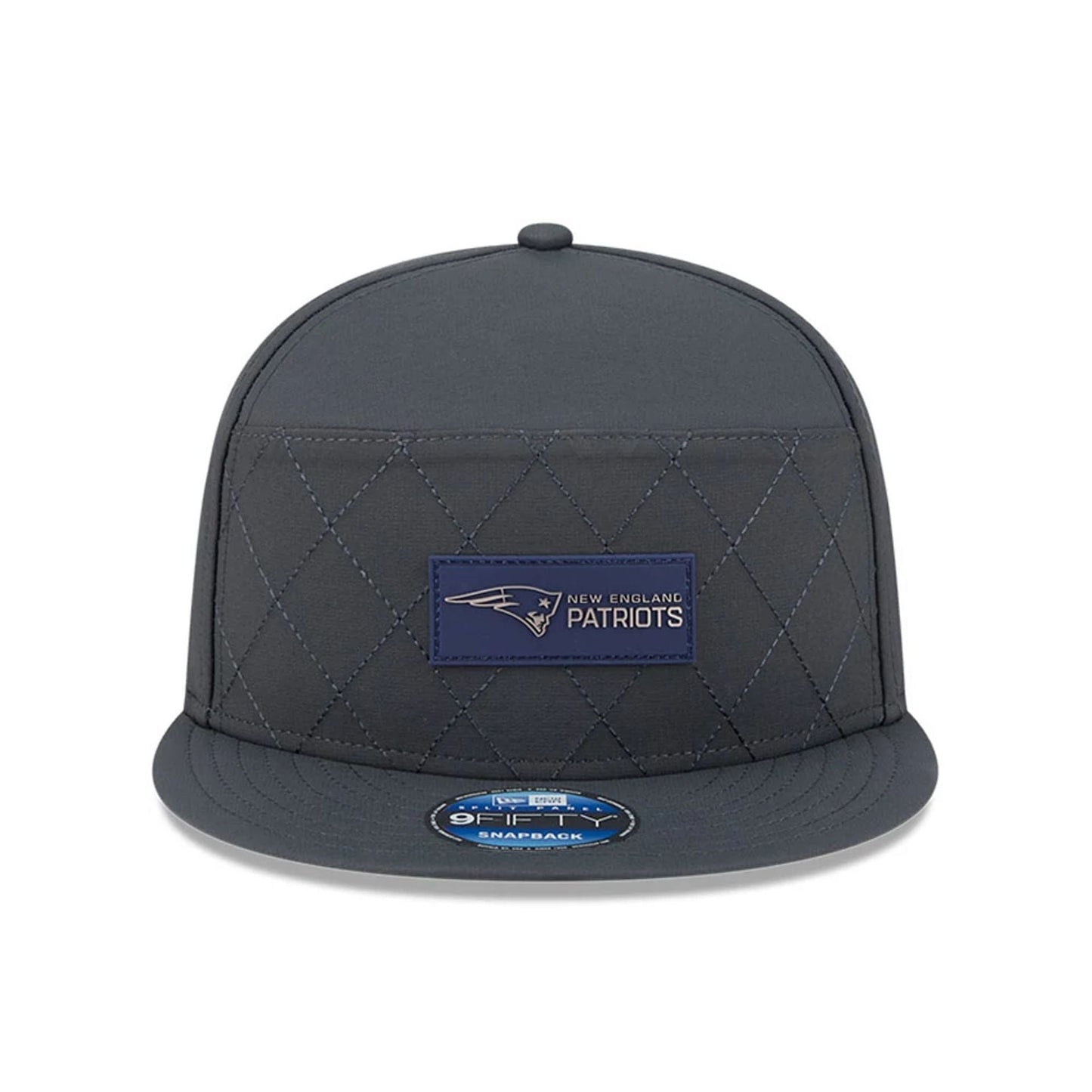 This is a New England Patriots NFL Sideline Charcoal 9FIFTY Split Panel Snapback Adjustable Cap 3