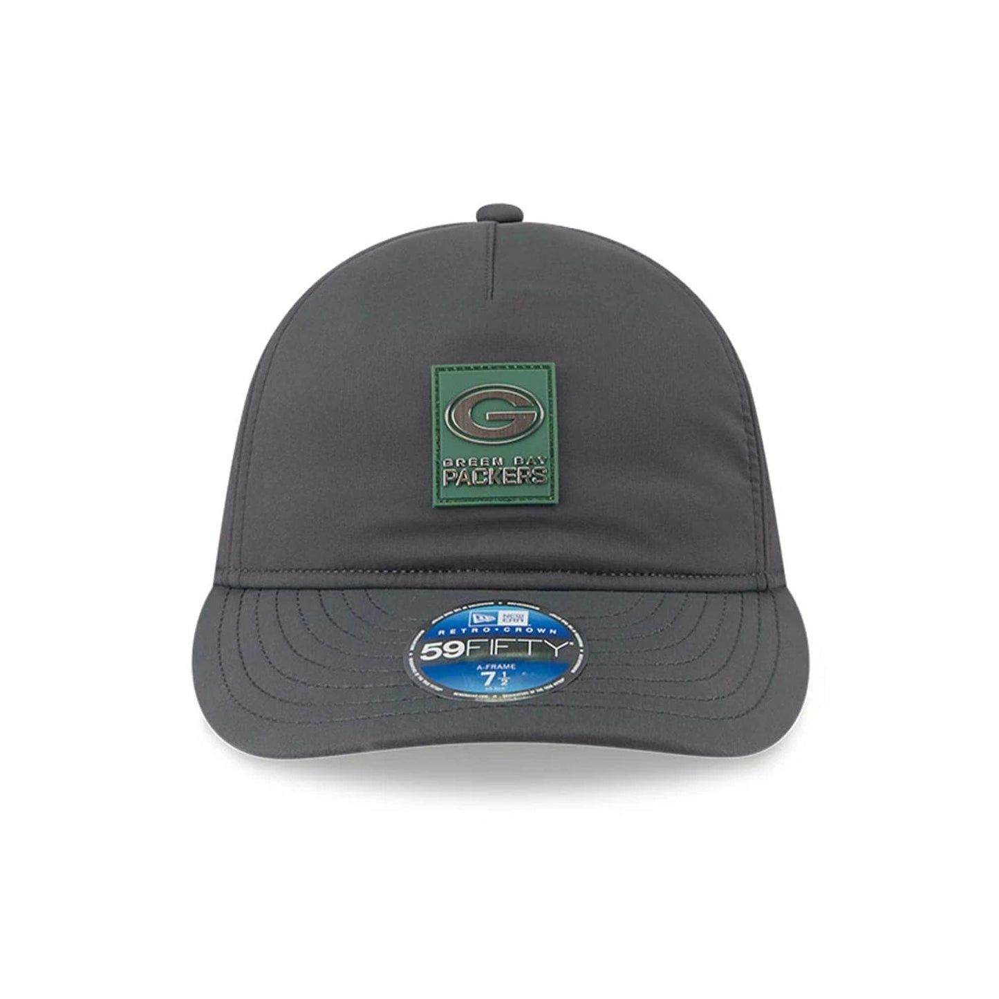 This is a Green Bay Packers NFL Sideline Charcoal Retro Crown 59FIFTY Fitted Cap 3