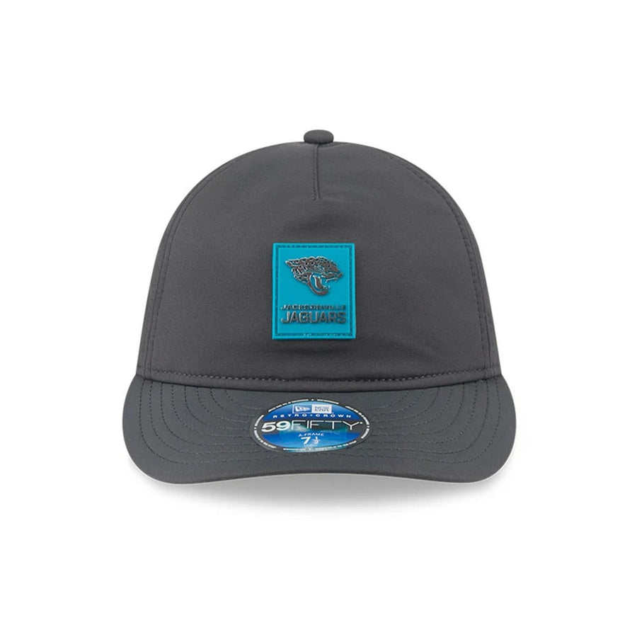 This is a Jacksonville Jaguars NFL Sideline Charcoal Retro Crown 59FIFTY Fitted Cap 3