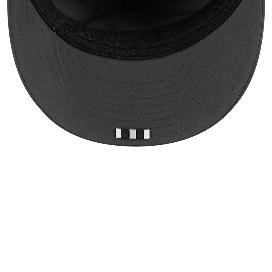 This is a Las Vegas Raiders NFL Sideline Charcoal Retro Crown 59FIFTY Fitted Cap 2