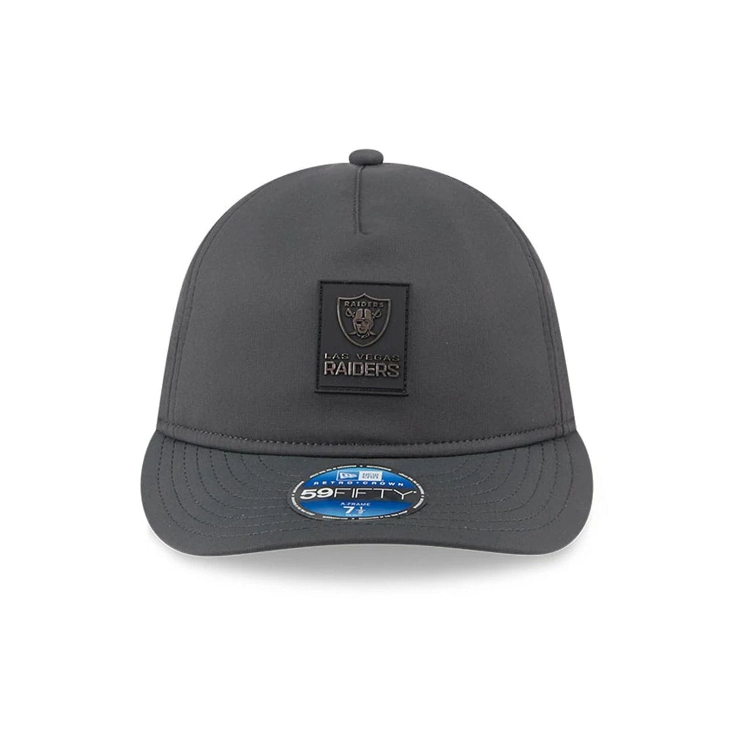 This is a Las Vegas Raiders NFL Sideline Charcoal Retro Crown 59FIFTY Fitted Cap 3