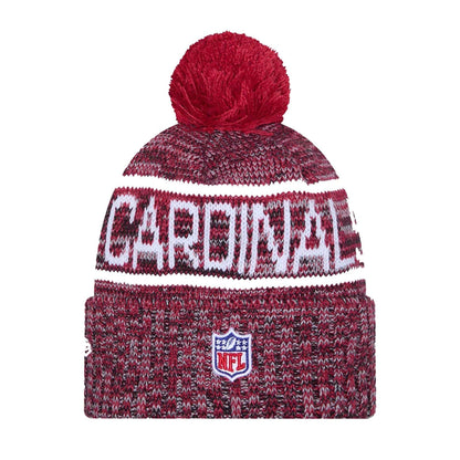 This is a Arizona Cardinals NFL Sideline 2025 Dark Red Sport Knit Beanie Hat 3