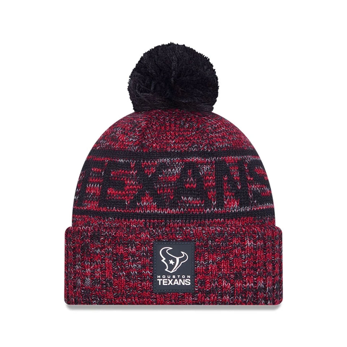 This is a Houston Texans NFL Sideline Red Sport Knit Beanie Hat 1
