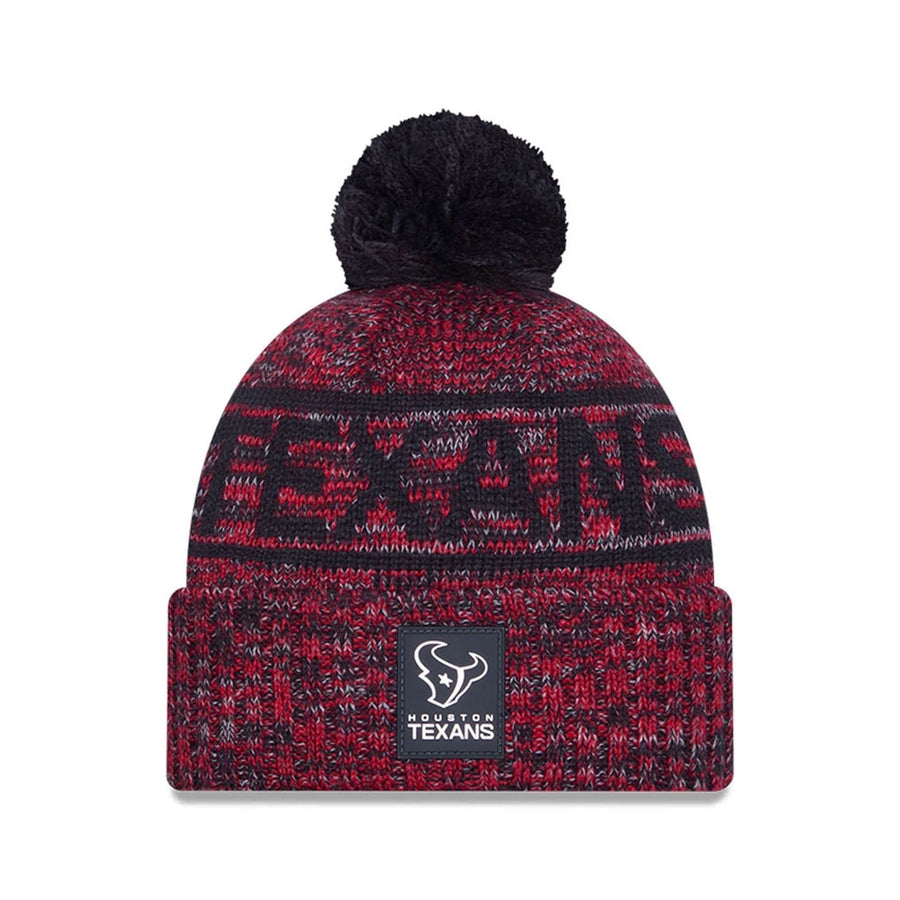 This is a Houston Texans NFL Sideline Red Sport Knit Beanie Hat 1