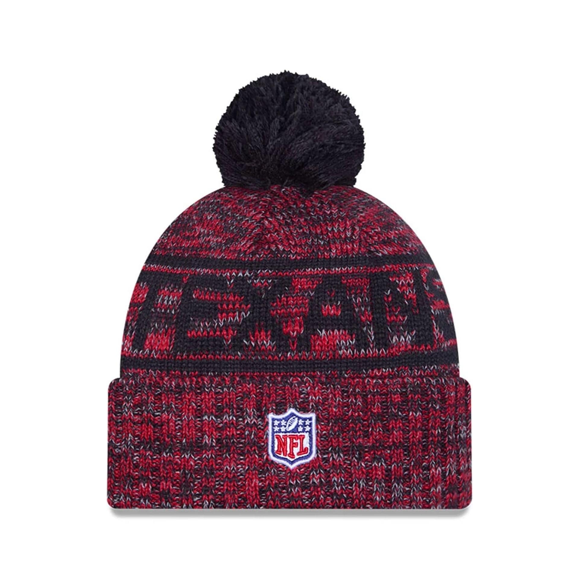 This is a Houston Texans NFL Sideline Red Sport Knit Beanie Hat 2