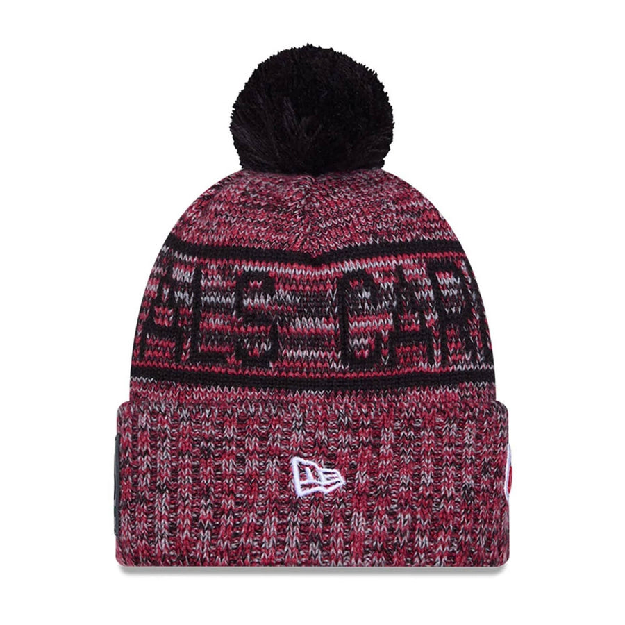 This is a Arizona Cardinals NFL Sideline Black Sport Knit Beanie Hat 3